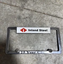 Inland Steel 25 Year License Plate Cover