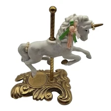 Willitts Design Carousel Memories Unicorn With Gold Metal Base