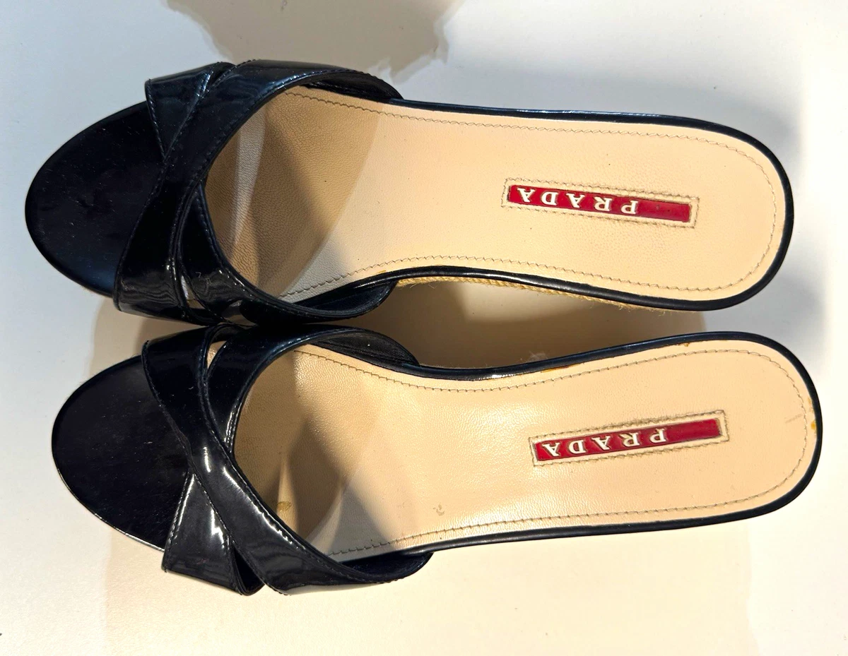 PRADA Patent Leather Solid Sandals for Women for sale | eBay