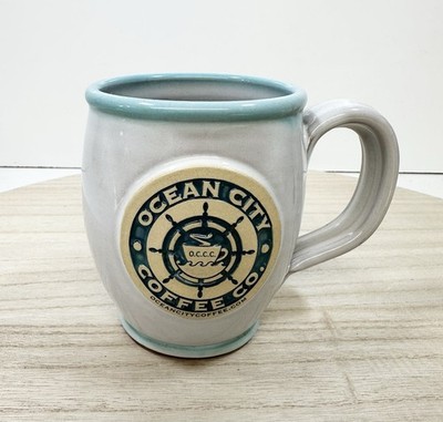 Deneen Pottery Ocean City Coffee Co Mug Ships Wheel St Paul MN USA S11