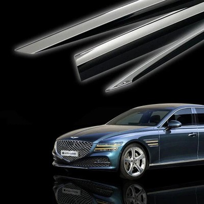 Chrome Edge Smoke Window Shade Rain Vent Visor 6p for 2021 2022 Genesis G80