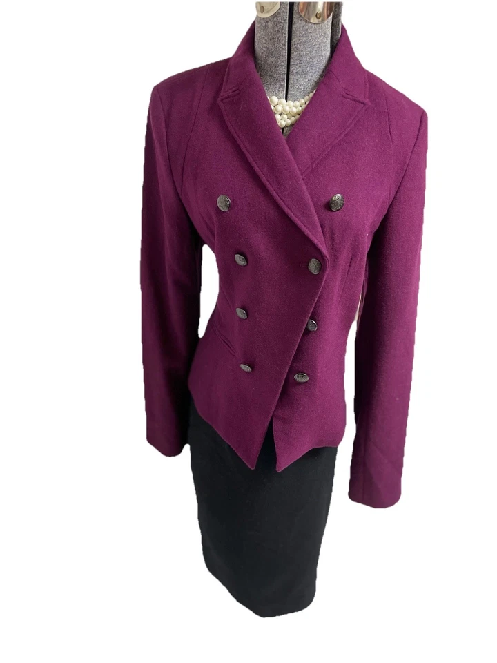 NUEVO Traje Falda Banana Republic J Crew Talla 12 Se Ajusta Como 10 Conjunto de Dos Piezas Lana Foto 3 de 4