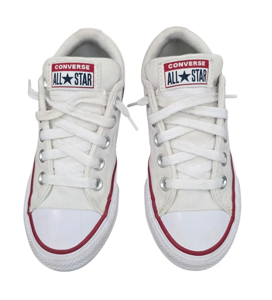 Converse Chuck Taylor All Star Bajo Blanco Rojo Azul Niños Jóvenes Talla 12 Unisex Foto 4 de 4