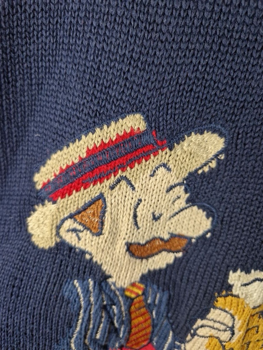 Vintage ICEBERG Sweater Men's Rare 90s Luxury Y2K Big Logo Italy