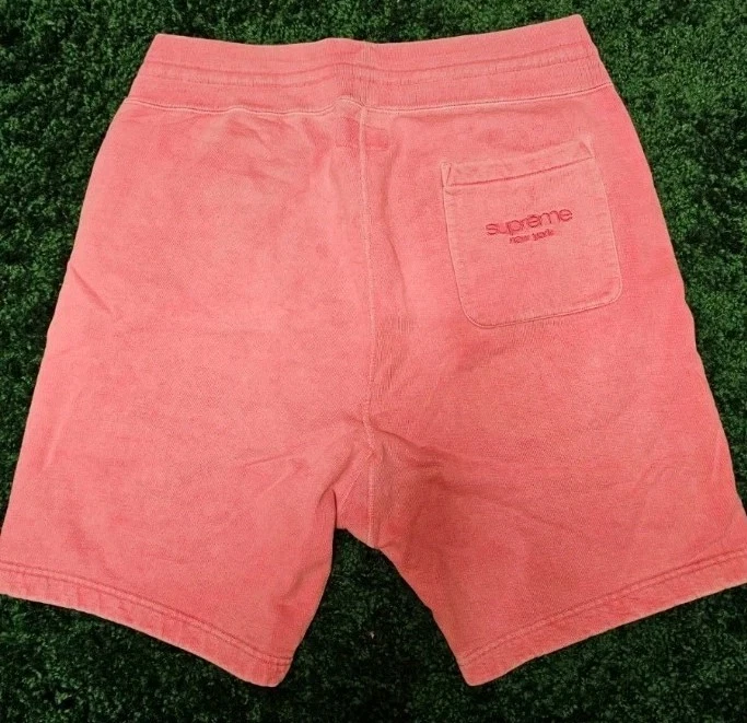 SS15 Supreme Over Dyed Sweatshort short Size XL shorts short 2015 Rare Coral