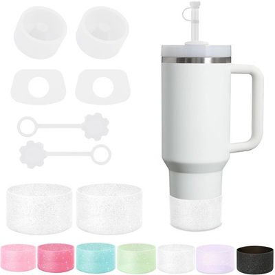 #ad Stanley Cup Accessories 8 Pcs Including 2 Straw Cover Cap 2 Square Spill St... $7.87