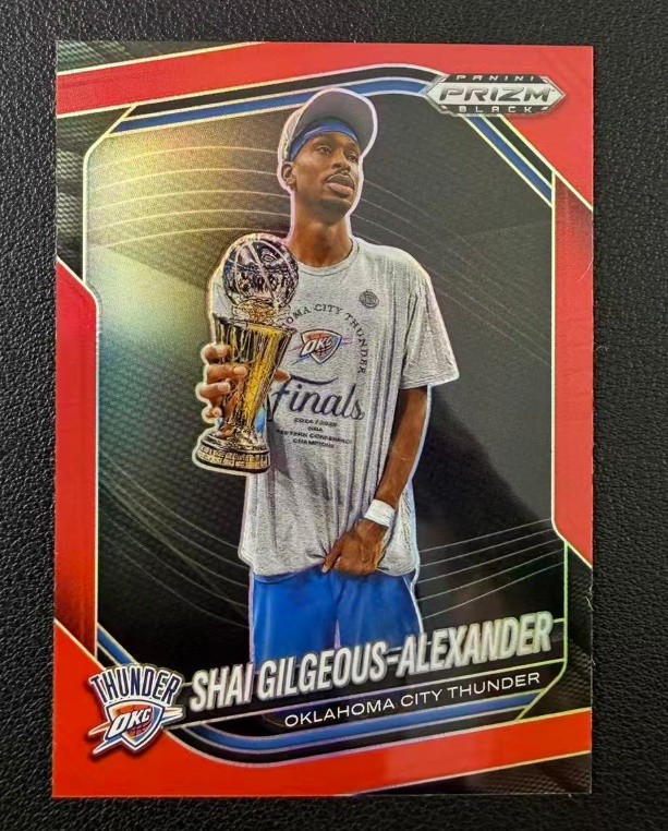 Shai Gilgeous-Alexander 2024-25 Panini Prizm Black Red Prizm 177/299 #164