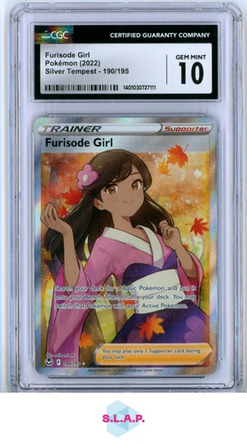 FURISODE GIRL SILVER TEMPEST ULTRA RARE HOLO 190/195 POKEMON CGC 10