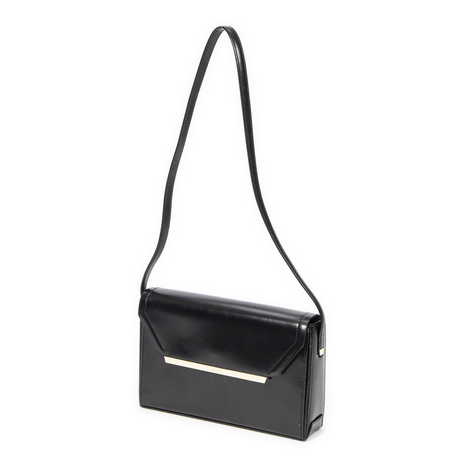 Loewe Black Vintage Rectangular Flap Shoulder bag… - image 2