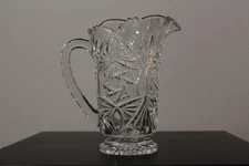 Cut Crystal Pitcher Starburst Motif