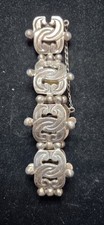 Vintage Mexico Sterling Silver TR.925 Bracelet Push Safety Lock