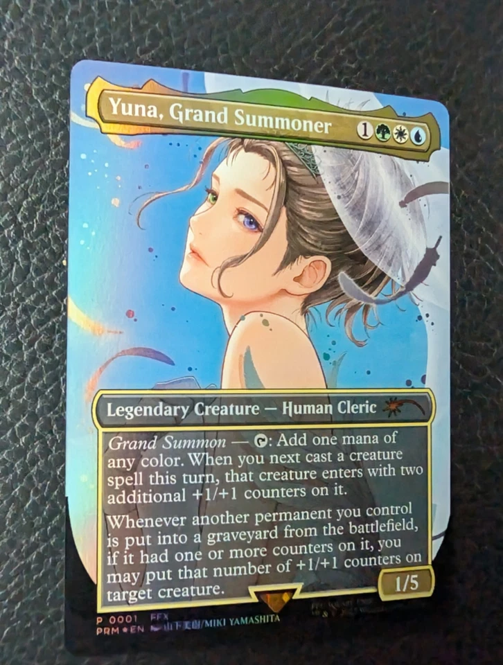 Yuna, Grand Summoner Borderless Foil Promo Magic The Gathering MTG Final Fantasy - Image 2 of 3