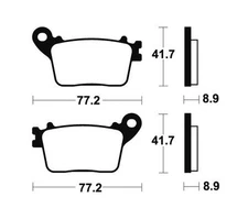 16051 - SINTERED BRAKE PADS MR334 compatible with Yamaha YZF-R1 M 1000 