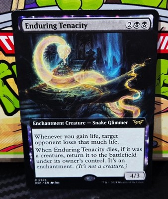 magic the gathering - Enduring Tenacity - Enchantment Creature - Snake - Rare