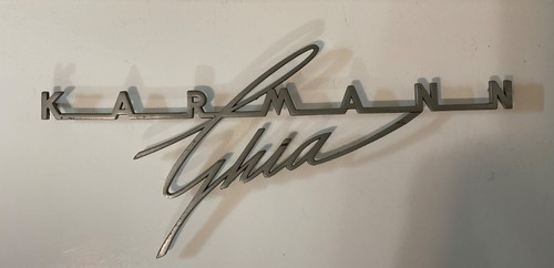VW Vintage Karmann Ghia Rear Deck Emblem 56-62