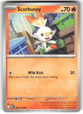 Scorbunny Common ME01: Mega Evolution 026/132 NM