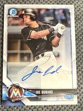 2018 Bowman Chrome - Prospect Autographs Joe Dunand #BCPA-JD (AU, RC)