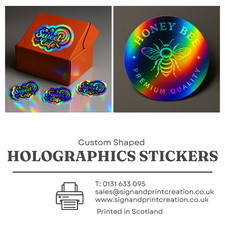 Custom Holographic Stickers Die Cut Logo Labels Waterproof & UV Durable