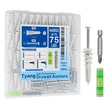 140 Pieces 8 Self Drilling Drywall Anchors and Screws Kit, Heavy Duty Wall A...