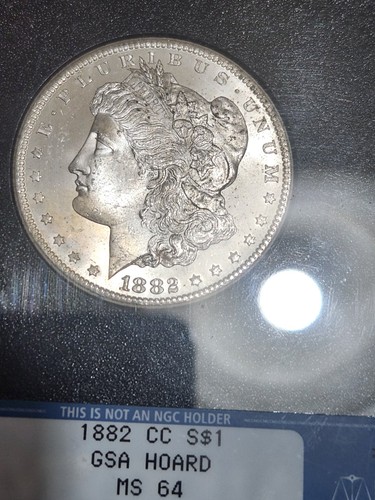 1882-CC MORGAN SILVER DOLLAR GSA HOARD--NGC MS64-NICE W/ GOV'T BOX & COA