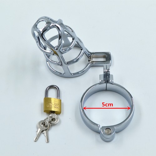 Steel Plated Male Chastity Cock Cage Device Locking Penis Cage - 第 9/9 張圖片