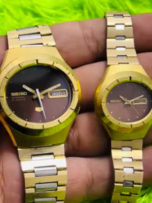 VTG Lot 2X Seiko Couple Watches 12K Gold Filed ref.7019-5080