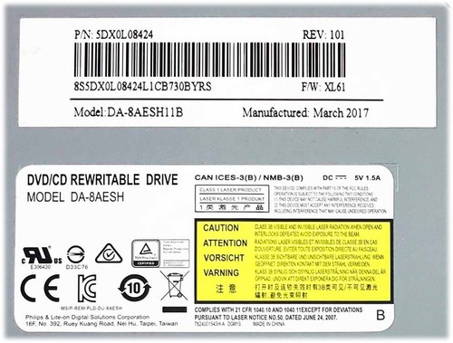Lenovo IdeaPad - DVD-RW Optical Drive 5DX0L08424 - Philips & Lite-on - NO BEZEL - Bild 4 von 4