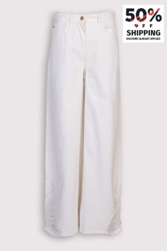 RRP €200 MY TWIN TWINSET Jeans W26 White Ripped High Waist Made in Italy - Bild 1 von 8