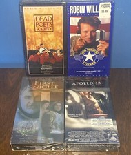 LOT OF 4 SEALED VHS Tapes - Vintage 90s Robin Williams, Apollo 13, Watermark NEW