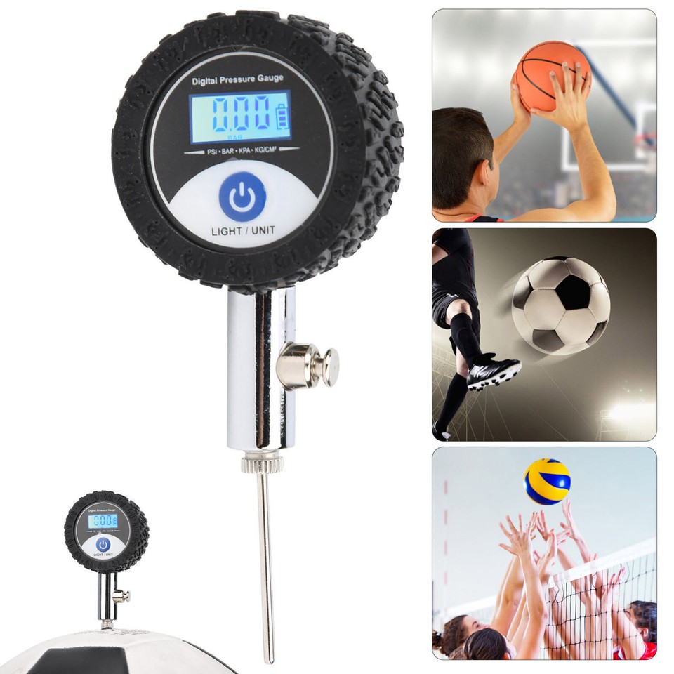 Mini Soccer Ball Pressure Gauge Volleyball Basketball Barometers with