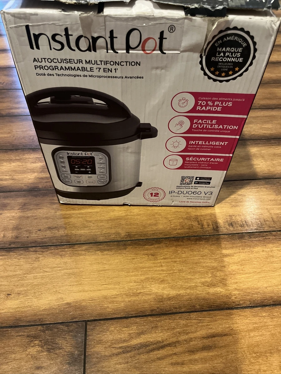 Instant Pot, 6 Qt Duo 7-in-1 Multi-Use Pressure Cooker and