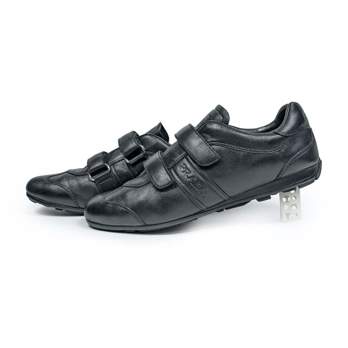 PRADA women's black leather sneakers | Size EUR 37.5/US 7 PRADA women's black leather sneakers | Size EUR 37.5/US 7