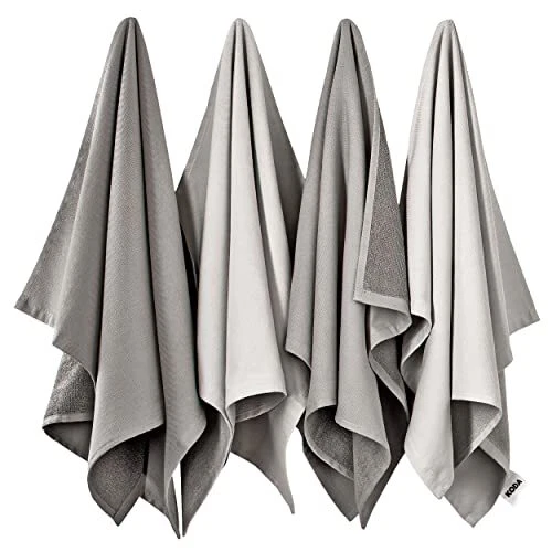 KODA Premium Silver Infused Kitchen Towels - 100% Organic Cotton Dish Towels