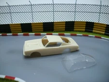 custom '68 barracuda aurora thunderjet ho slot car body kit in white resin