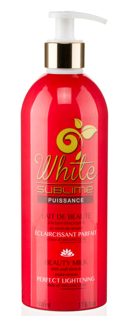 Lait Eclaircissant Parfait ORGANICLEAR à la bave d'escargot flacon de 500ml