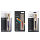 Parker Jotter Standard Ball Point Pen Blue Black Red Body Chrome Trim New Fine
