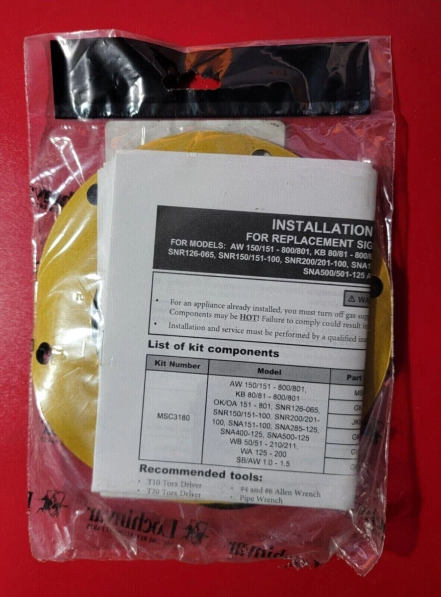 Lochinvar K. Sight Glass Kit With Gasket - MSC3180 - NEW | eBay