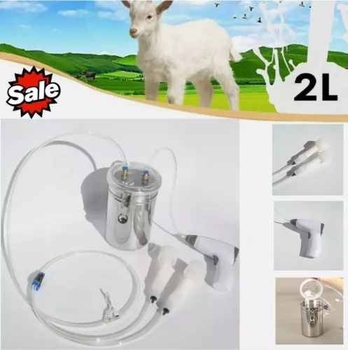 Elektrisch Melkmaschine Elektroimpuls Melken Kühe für Ziegen Milker Melkeimer 2L - Bild 1 von 9
