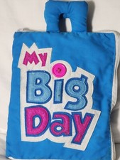 My Big Day Quiet Book For Toddlers Blue Felt Activity Zippers READ LGT