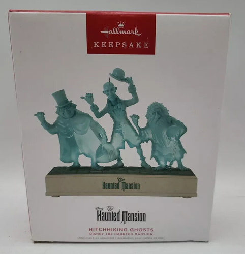 Hallmark Disney The Haunted Mansion Hitchhiking Ghosts Ornament Light Sound NOS