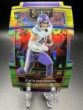 2021 Panini Select #95 Zach Davidson Green & Yellow Die-Cut Rookie RC VIKINGS *