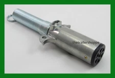 Metal 7 Way Plug Semi Trailer Light Connector Round Split Pin Receptacle
