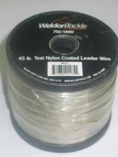 Spool Of 45lb Test Nylon Coated Leader Wire 750 yds New In Package
