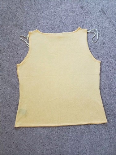 Norton Mcnaughton Women's Knit Top Tank Size Large Petite Crochet Flower Orange - Picture 2 of 7