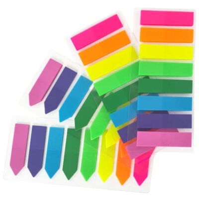  Page Markers Colored Sticky Tabs Pcs, Translucent Arrow Flags for Page 800