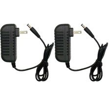 2pcs 12 Volt 2 Amp AC/DC ADAPTER POWER SUPPLY CORD 12V 2A 5.5mm/2.5mm Connector