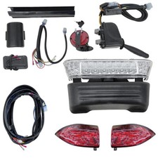 Golf Cart LED Headlight Tail Light Kit w/ Turn Signal for Club Car Precedent