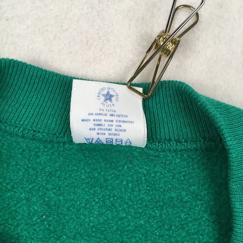 Vintage Halloween Sweatshirt Sz Large Green Crewneck Pumpkin Ghost Handmade 90s - Picture 3 of 14