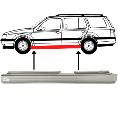  Schweller  Reparaturblech Links für VW Golf III  Variant Vento 1H1 91-97 5 Tür 