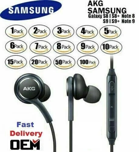 Lote de fones de ouvido intra-auriculares estéreo originais Samsung AKG S9 S8 S7 - Imagem 2 de 4